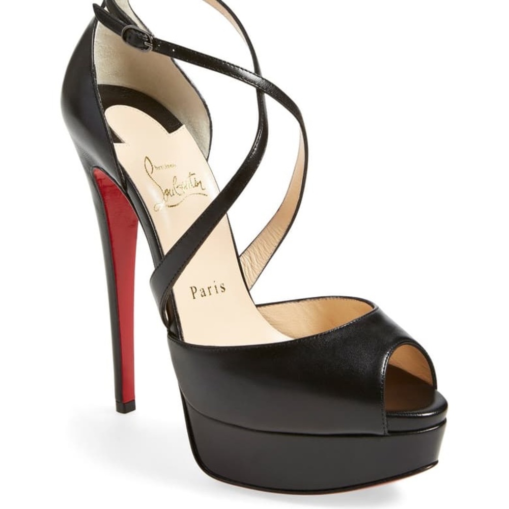 Christian Louboutin Cross Me 150MM black heels